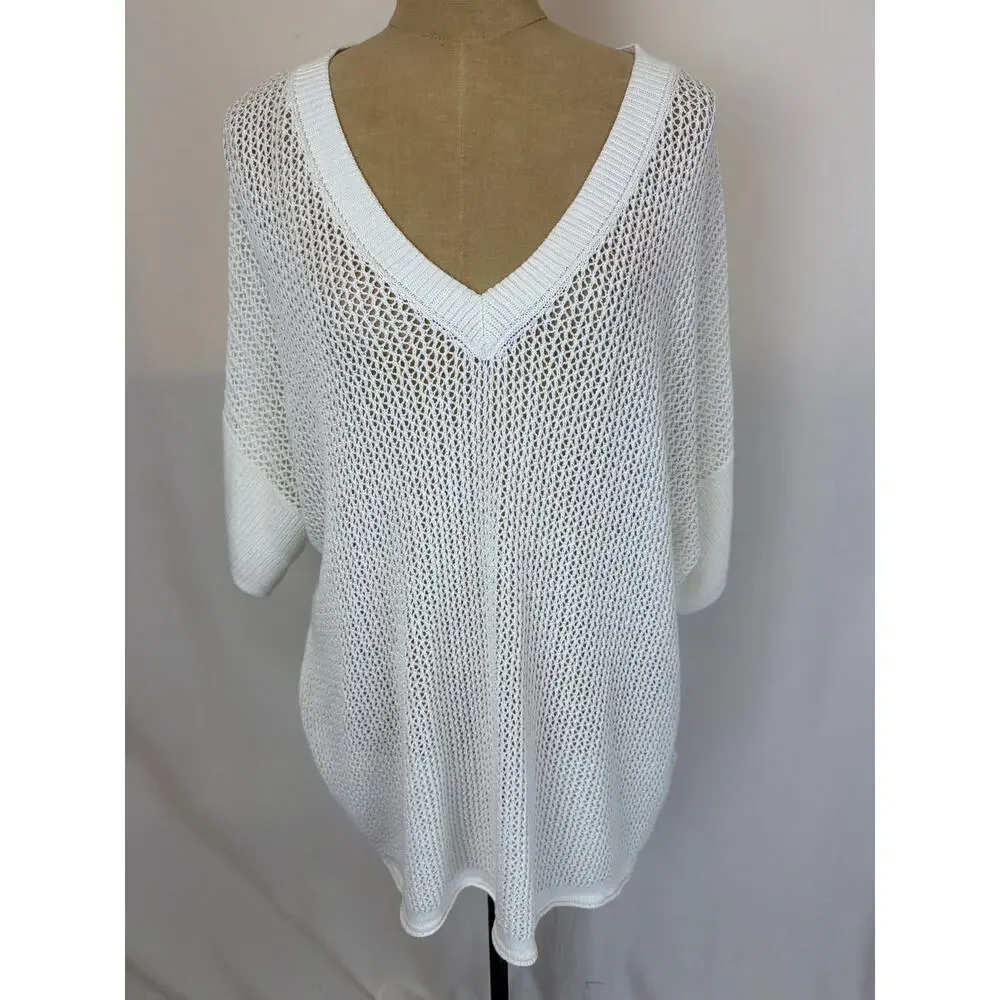 NWT Soya Concept While Cotton Linen Oversized Top Size XS #0503